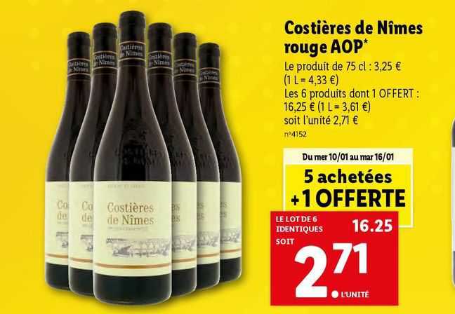 costières de nîmes rouge aop