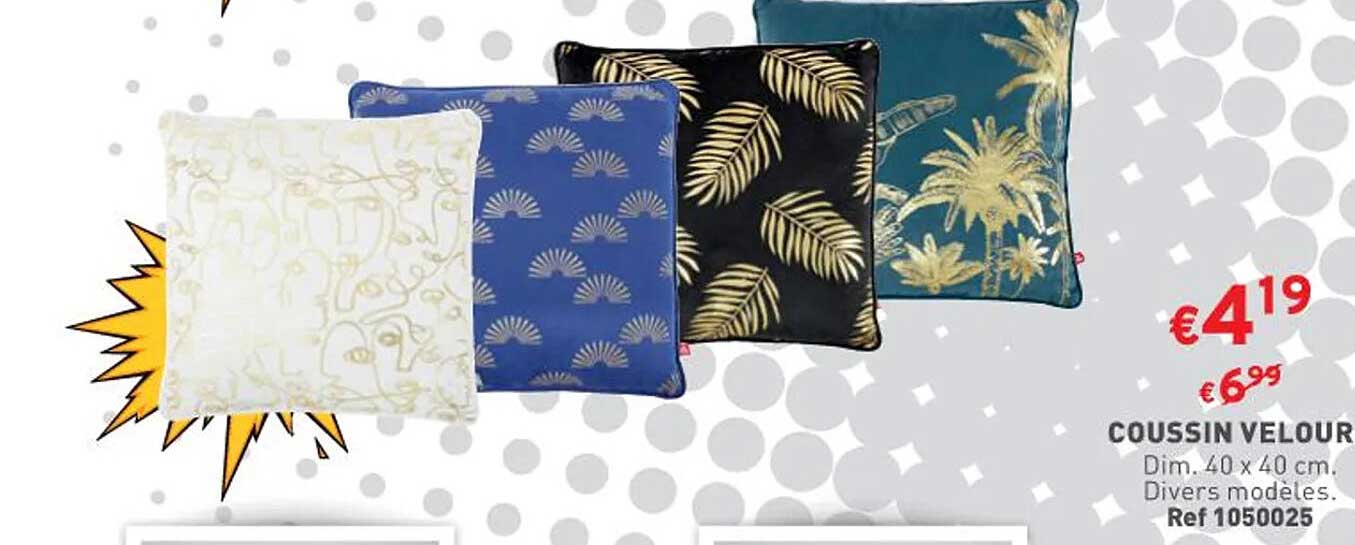 coussin velour