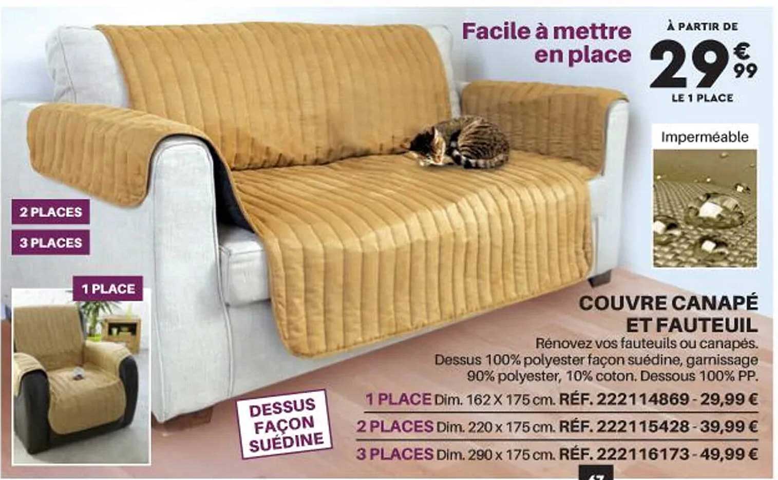 couvre canapé et fauteuil