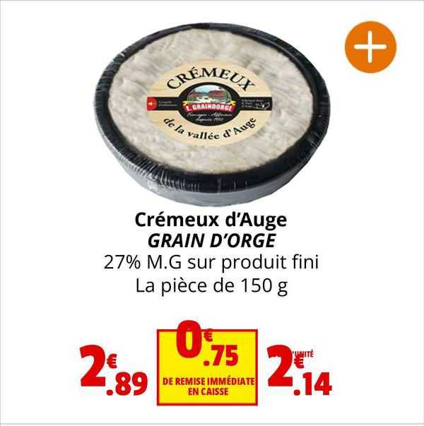 crémeux d'auge grain d'orge 27% m.g.