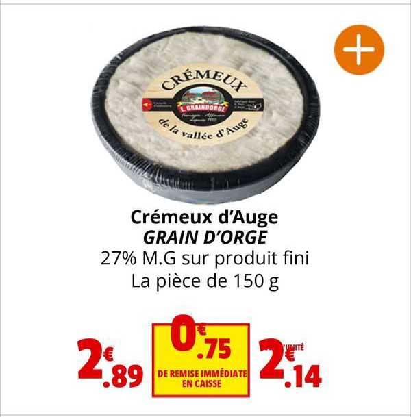 crémeux d'auge grain d'orge 27% m.g.