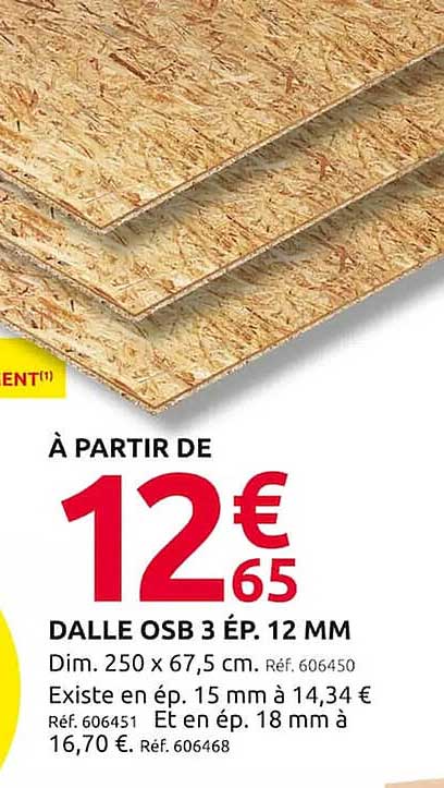 dalle osb 3 ép. 12 mm