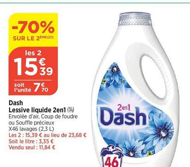 dash lessive liquide 2en1