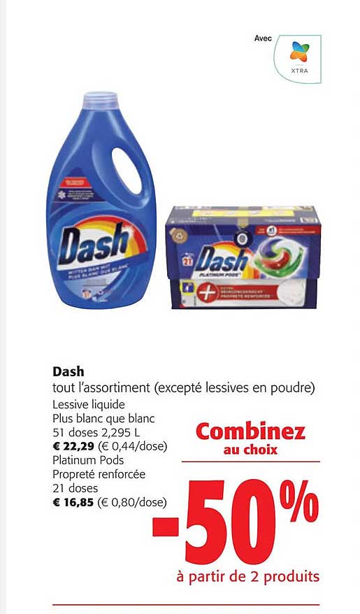 dash tout l'assortiment lessive liquide
