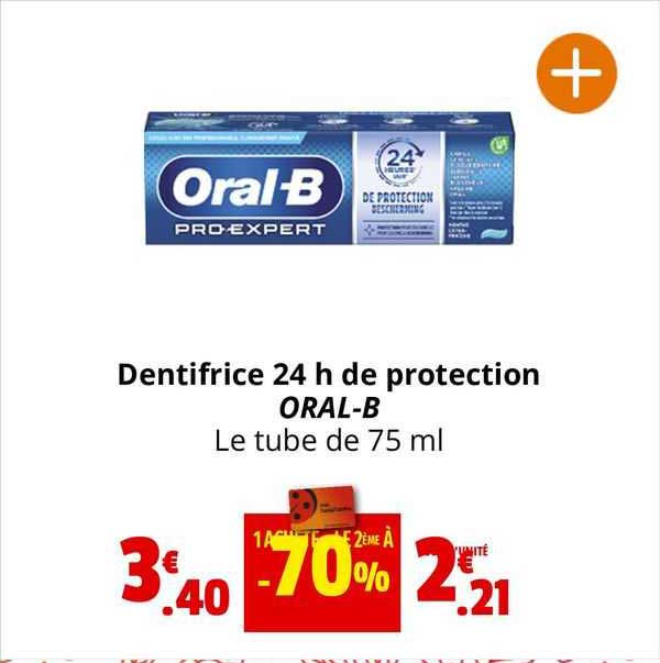 dentifrice 24 h de protection oral-b