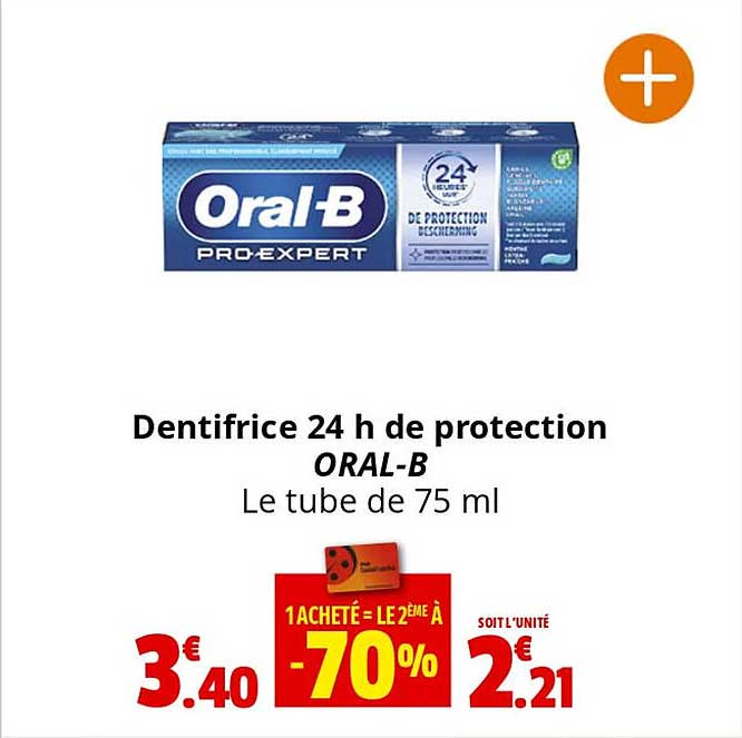 dentifrice 24 h de protection oral-b