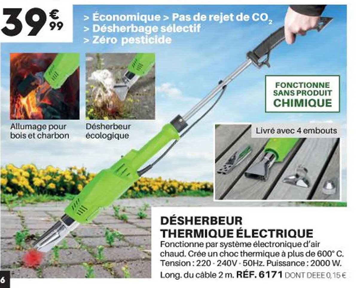désherbeur thermique électrique