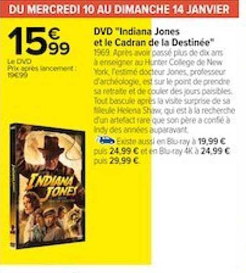 dvd "indiana jones et le cadran de la destinée"