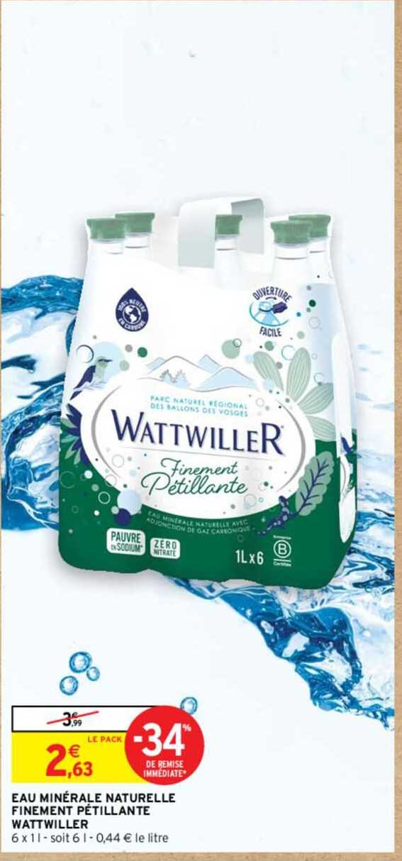 eau minérale naturelle finement pétillante wattwiller