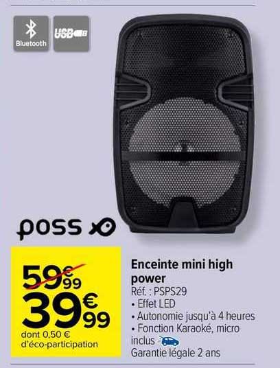 enceinte mini high power poss