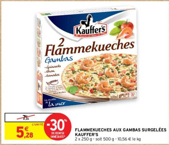 Flammekueches Aux Gambas Surgelées Kauffer's