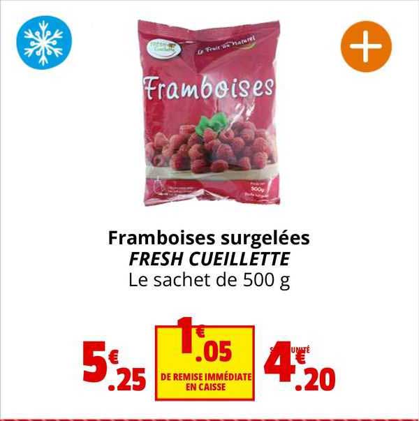 framboises surgelées fresh cueillette