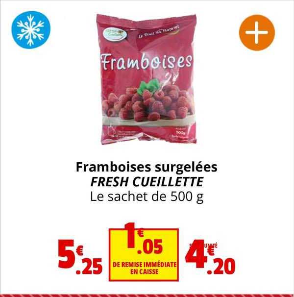 framboises surgelées fresh cueillette