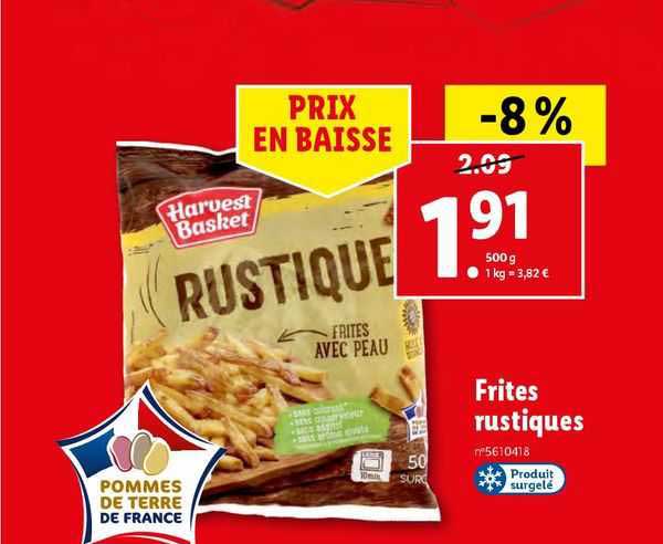 frites rustiques harvest basket