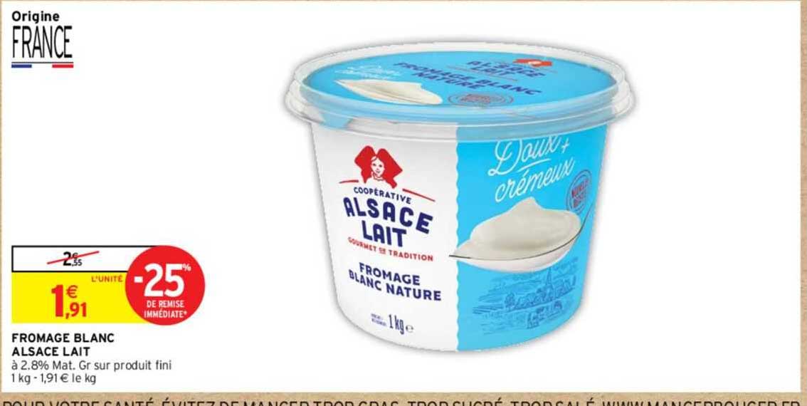 Fromage Blanc Alsace Lait