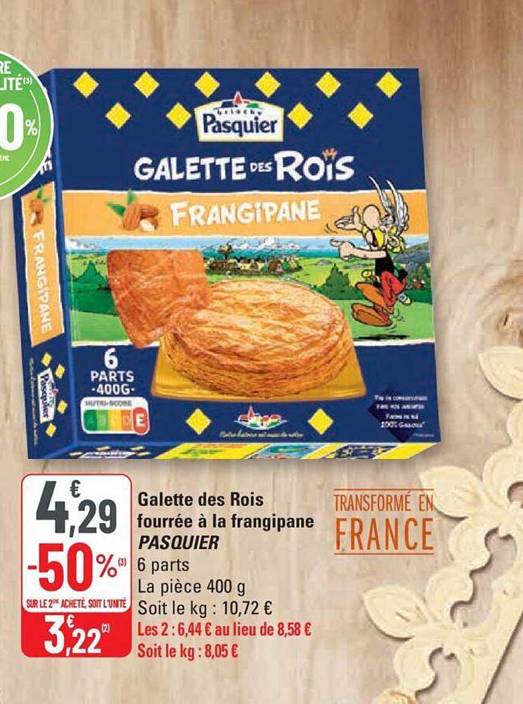 galette des rois fourrée à la frangipane pasquier