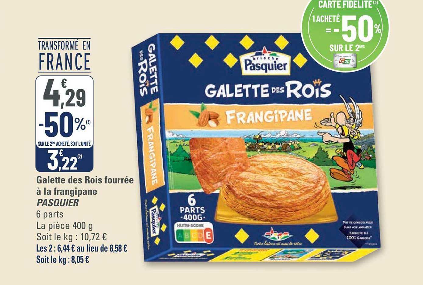 galette des rois fourrée à la frangipane pasquier