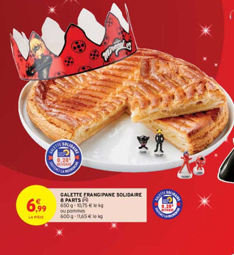 galette frangipane solidaire 8 parts ou pommes