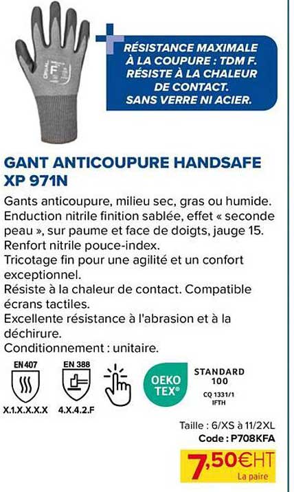 gant anticoupure handsafe xp 971n