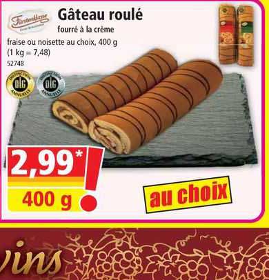 Gâteau Roulé Fourré à La Crème