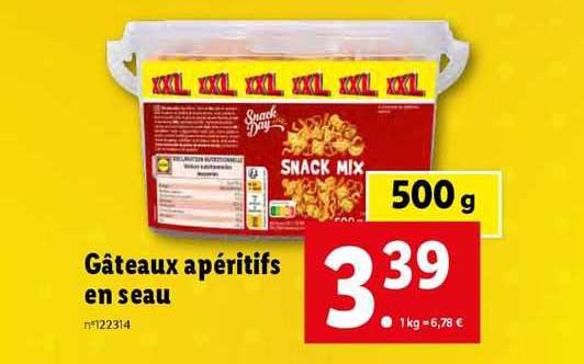 gâteaux apéritifs en seau snack day