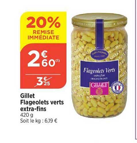 gillet flageolets verts extra-fins