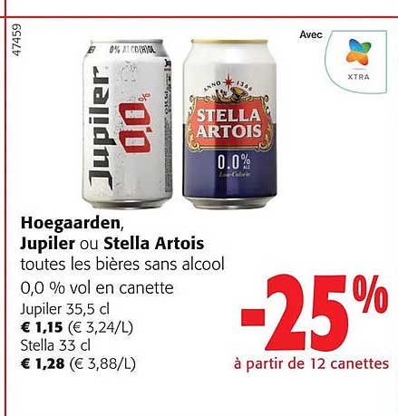 hoegaarden, jupiler ou stella artois