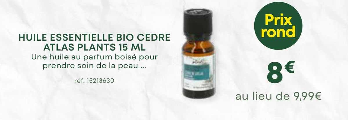 huile essentielle bio cèdre atlas plants 15 ml