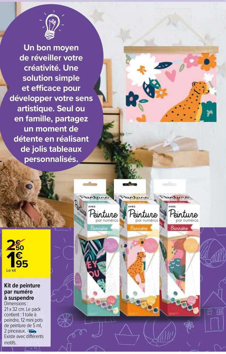 kit de peinture par numéro à suspendre