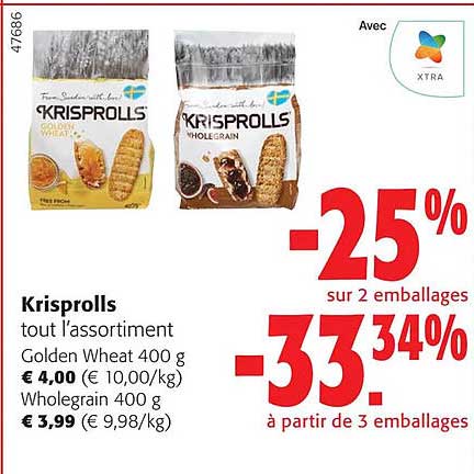 krisprolls tout l'assortiment golden wheat, wholegrain