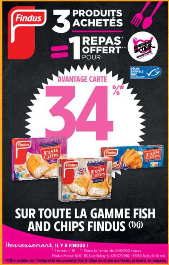 la gamme fish and chips findus