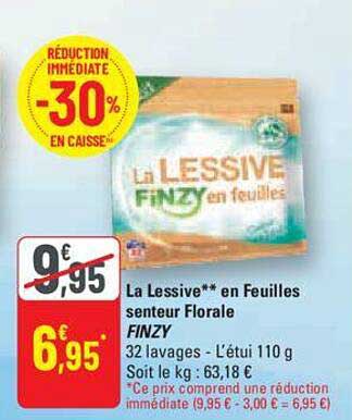 la lessive en feuilles senteur florale finzy