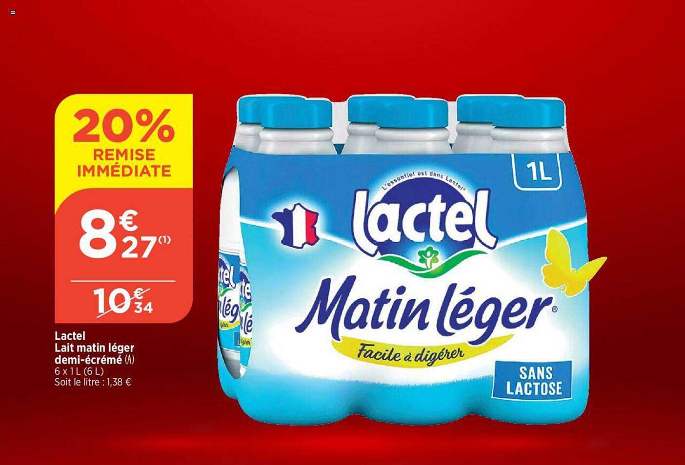 lactel lait matin léger demi-écrémé