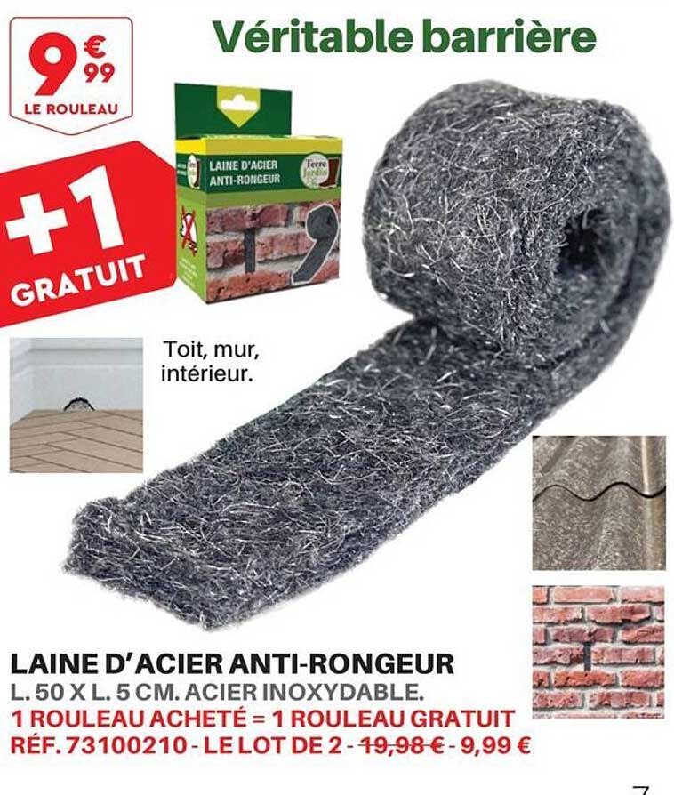 laine d'acier anti-rongeur