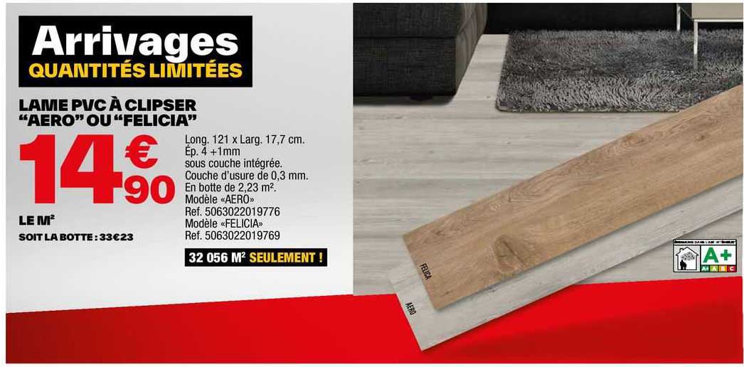 lame pvc à clipser "aéro" ou "felicia"