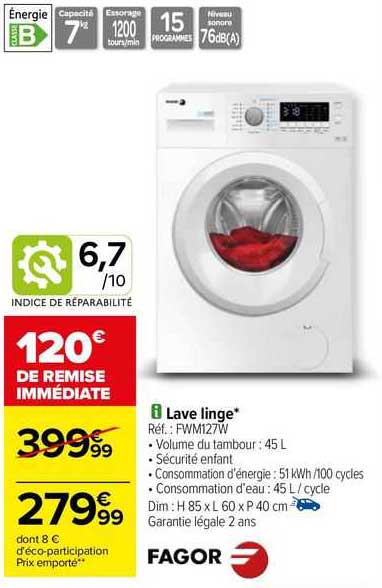 lave linge fagor