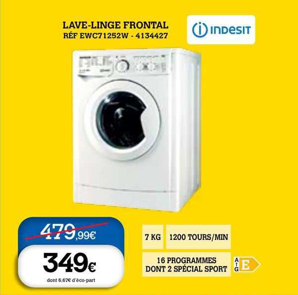 lave-linge frontal indesit