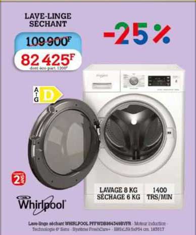 lave-linge séchant whirlpool