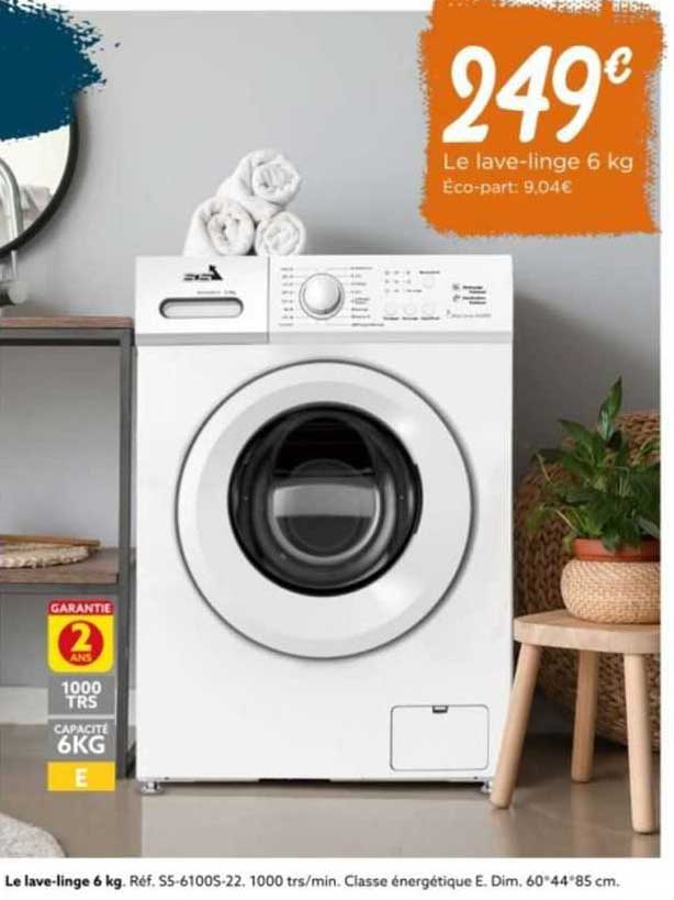 le lave-linge 6 kg