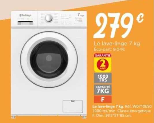 le lave-linge 7 kg
