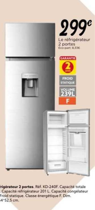 Le Réfrigérateur 2 Portes