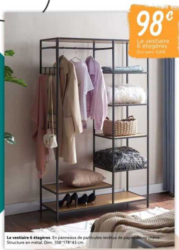 Le Vestiaire 6 étagères