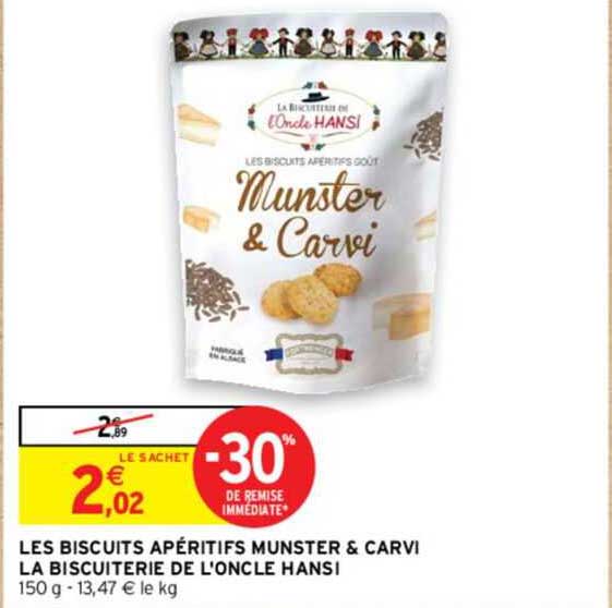 les biscuits apéritifs munster & carvi la biscuiterie de l'oncle hansi