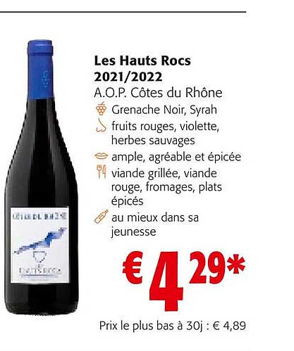 les hauts rocs 2021/2022 a.o.p. cotes du rhône