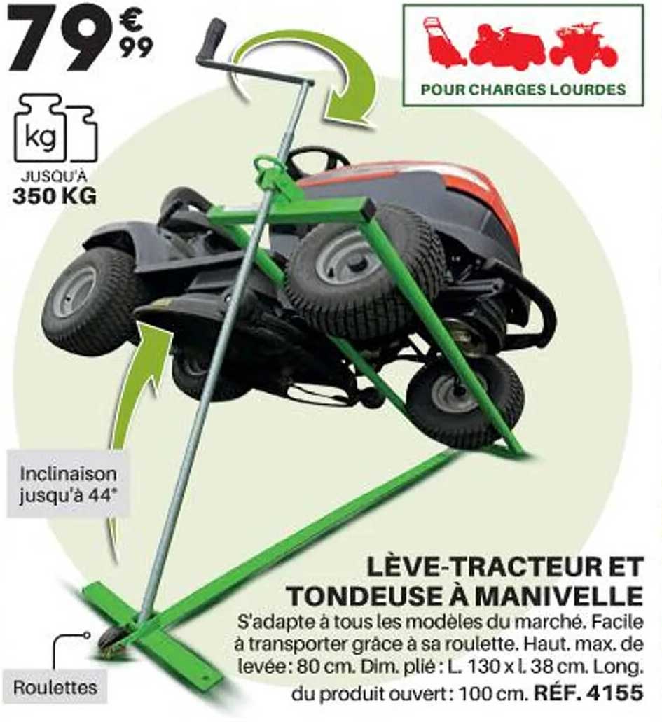 lève-tracteur e tondeuse à manivelle