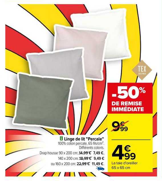 Linge De Lit "percale" Tex Home