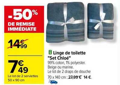 Linge De Toilette "set Chloé"