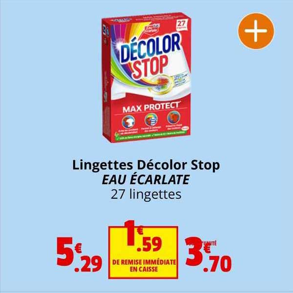 lingettes decolor stop eau ecarlate