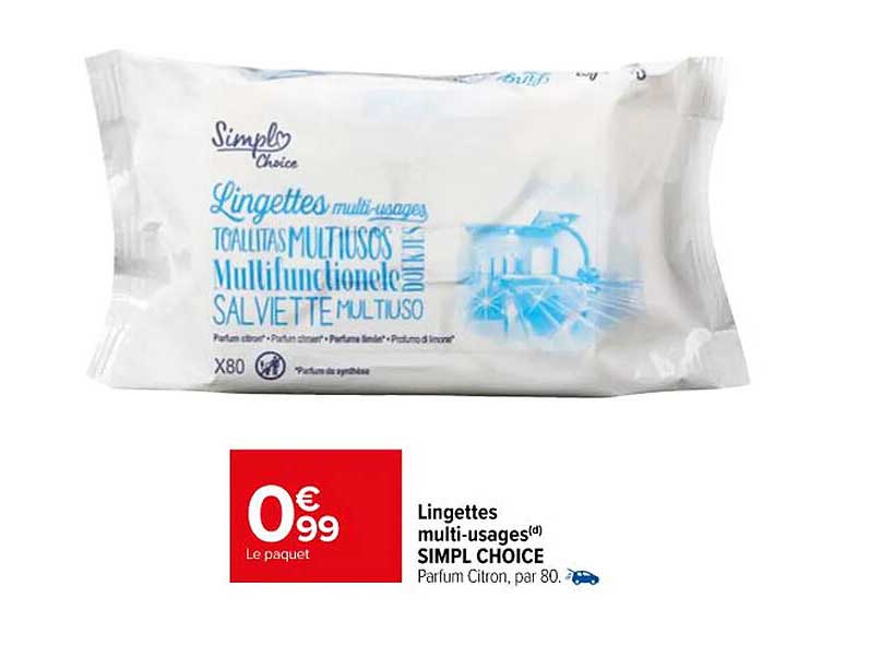 lingettes multi-usages simpl choice