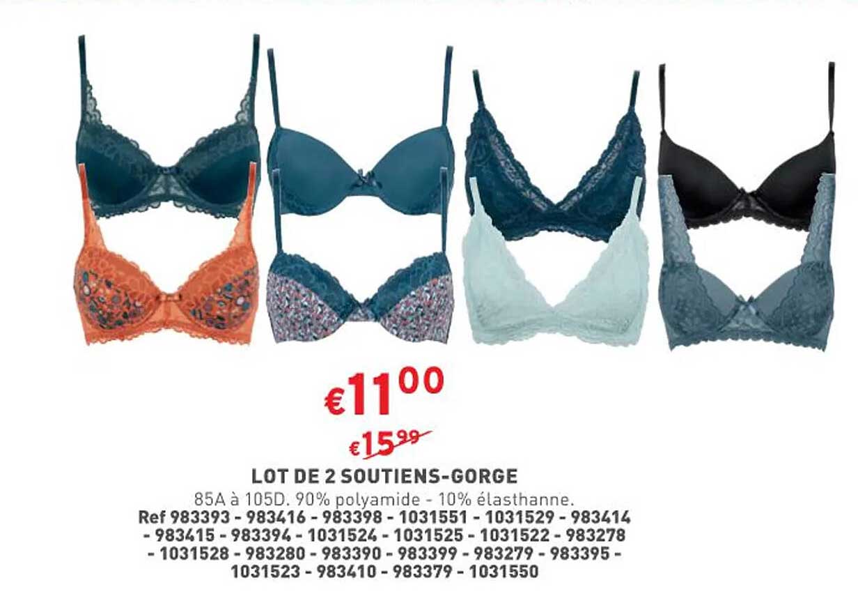 lot de 2 soutiens-gorge